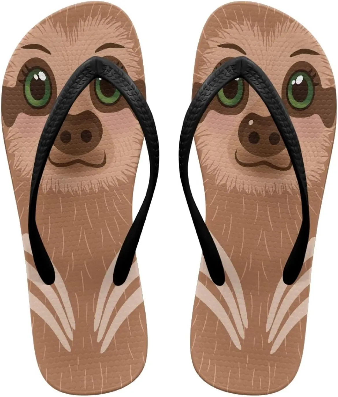 Women's Flip-Flops Cartoon Animal Pattern Slippers Women's Casual Beach Sandals Soft & Comfortable Sole
