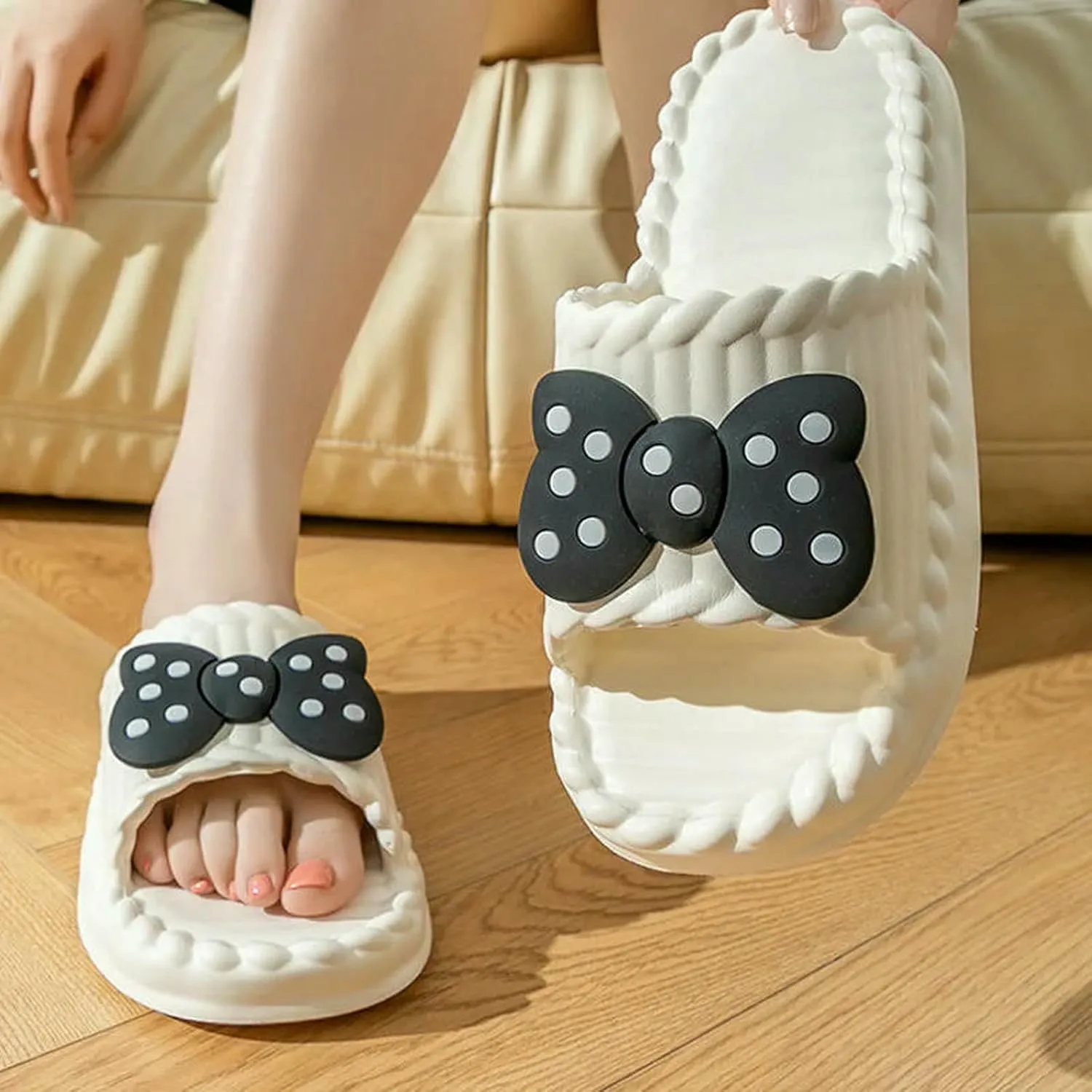 Women'S Flip Flops Outdoor Eva Non-Slip Beach Slides Soft Comfort Sandals Home Shower Slippers