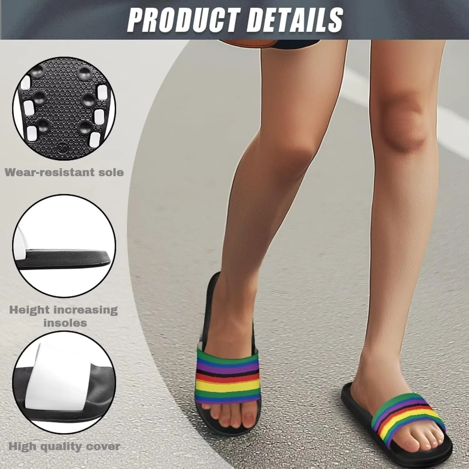 Women's Floral Printed Beach Sandals Non-Slip Soft Comfort Slide Sandals Cartoon Animal House Slippers Filp-Flops for Ladies Girls Gift for Wife Daughters Sisters Size 5-10