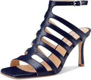 Women's High Heel Stiletto Sandals Open Square Toe T-Strap Stilettos Cutout Hollow Dress Slingback Heels Summer Strappy Comfy Shoes for Ladies Sexy Unique
