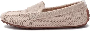 Women's Knit Loafer Shoes for Women Casual Penny Loafers Retro Ladies Comfort Slip-On Fashion Flat Shoes