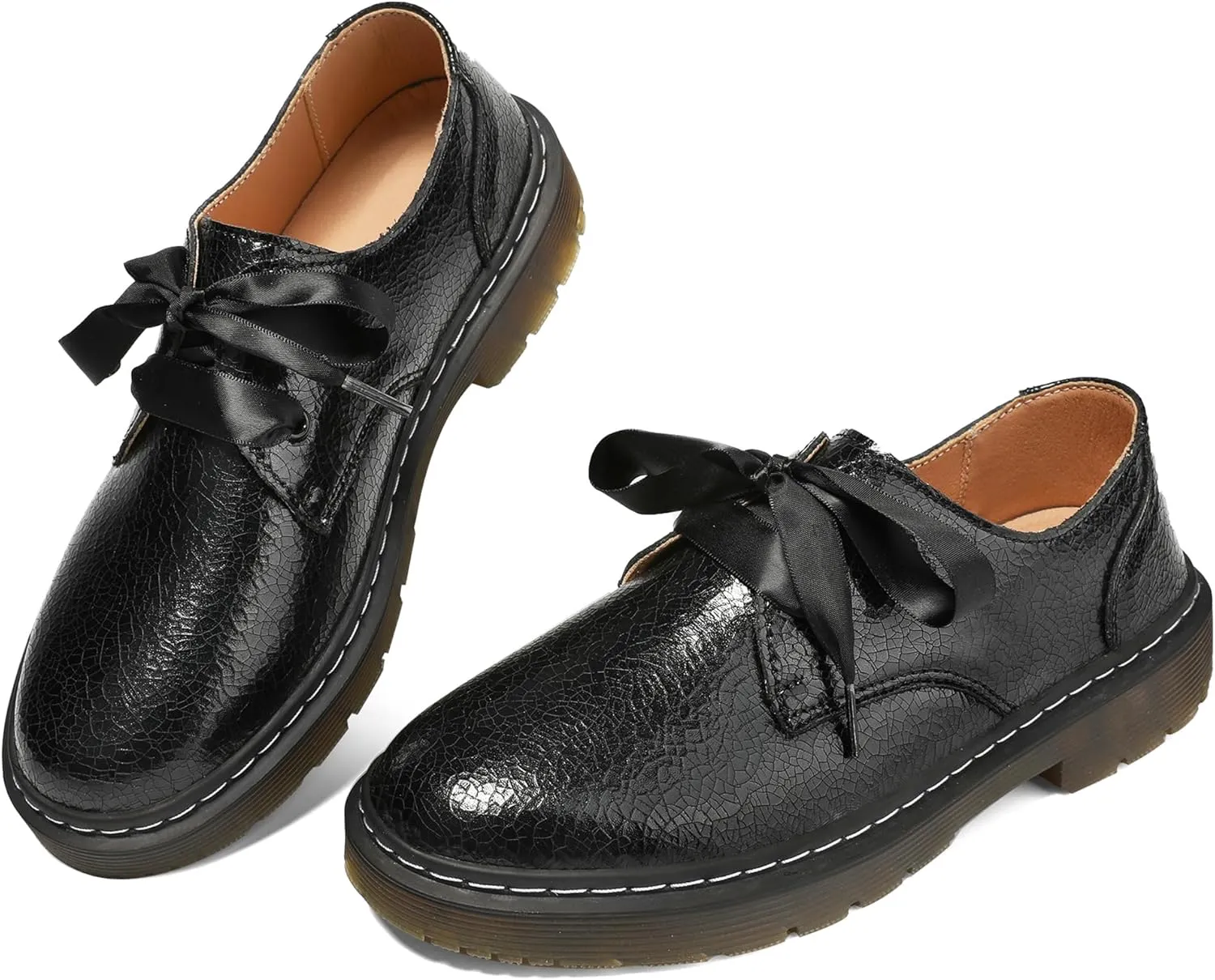 Women's Lace-up Loafers Slip-on Comfortable & Light-Weight Office Dress Shoes