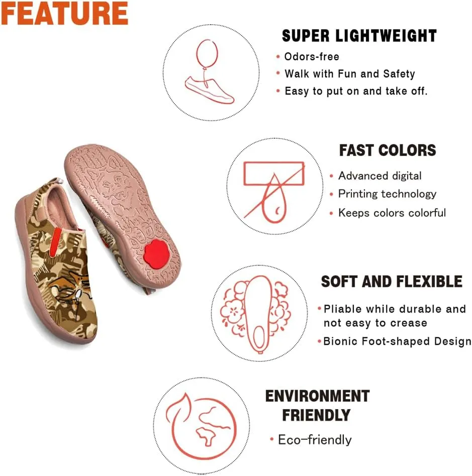 Women's Loafers Painted Travel Shoes Slip On Walking Shoes Casual Lightweight Comfort Fashion Sneaker