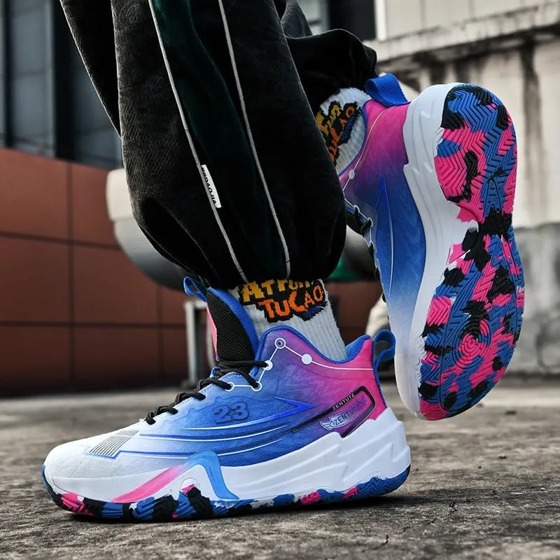 Womens Mens Basketball Shoes Fashion Neutral Sneakers Anti Slip Breathable Comfortable High Top Sports Running Walking Tennis Shoes