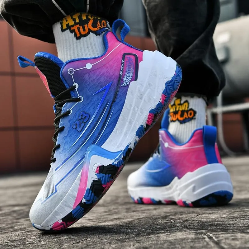 Womens Mens Basketball Shoes Fashion Neutral Sneakers Anti Slip Breathable Comfortable High Top Sports Running Walking Tennis Shoes