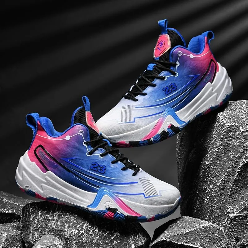 Womens Mens Basketball Shoes Fashion Neutral Sneakers Anti Slip Breathable Comfortable High Top Sports Running Walking Tennis Shoes