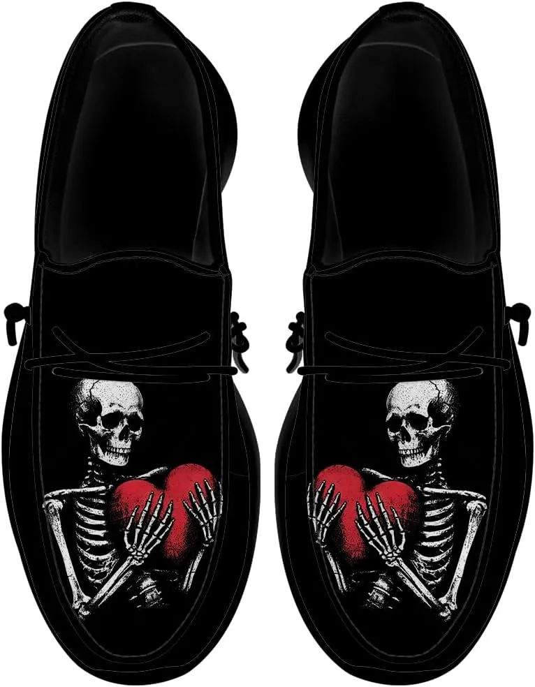 Women's Men's Skull Shoes Slip-on Loafers Causal Shoes Gifts for Men Women