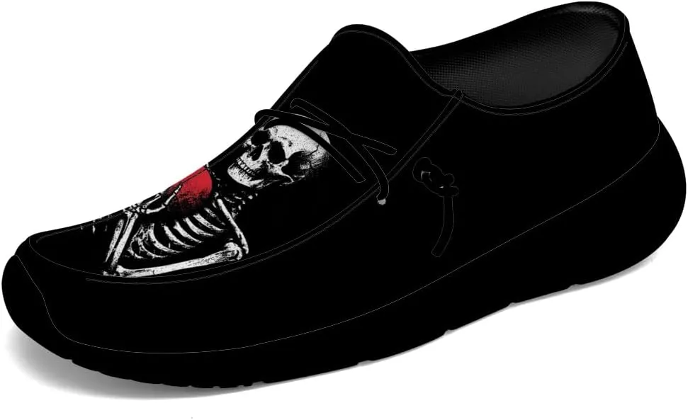 Women's Men's Skull Shoes Slip-on Loafers Causal Shoes Gifts for Men Women
