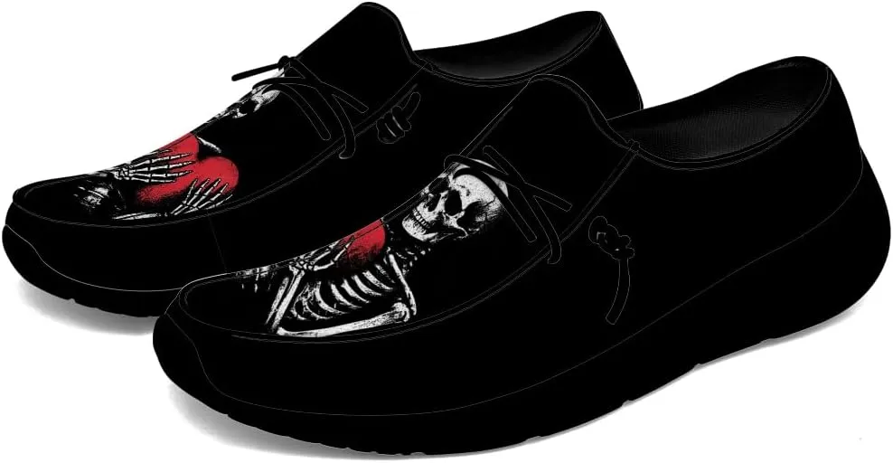 Women's Men's Skull Shoes Slip-on Loafers Causal Shoes Gifts for Men Women