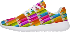 Womens Mes Running Shoes Tennis Walking Sneakers Rainbow Back to School Pencil Shoes Gifts for Girl BoyUS Size 12 Men