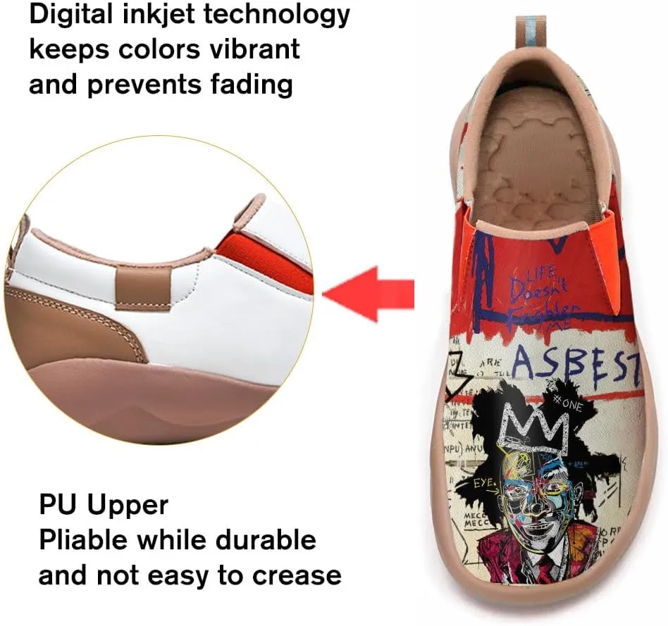 Womens Painted Travel Shoes - Loafers Abstract Art Flat Shoe Slip On Fashion Sneaker Ladies Casual Walking Shoes