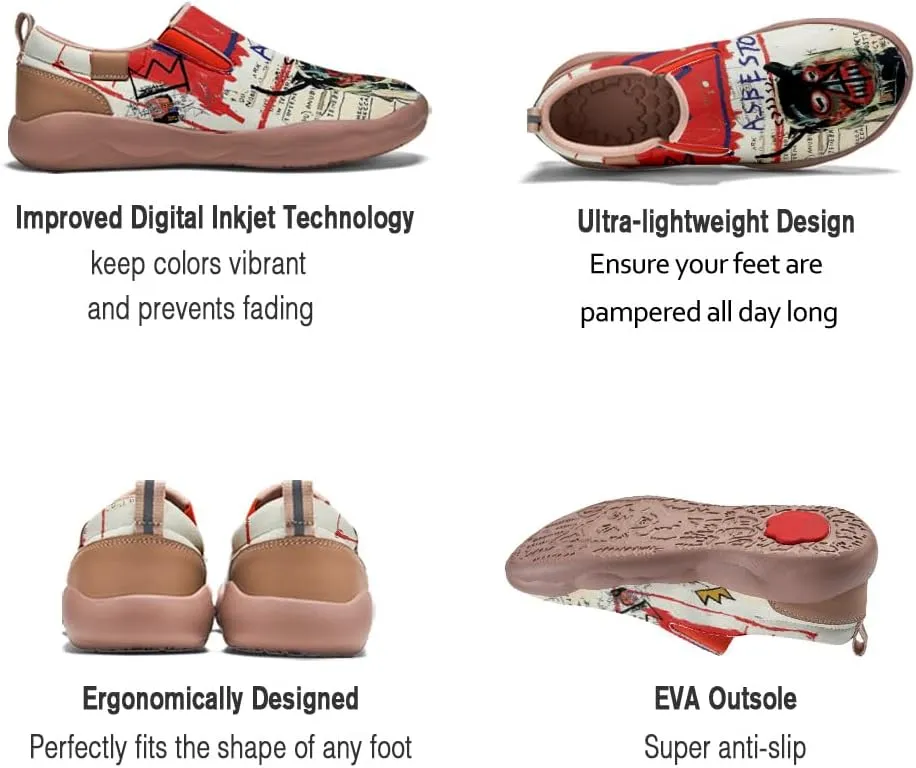 Womens Painted Travel Shoes - Loafers Abstract Art Flat Shoe Slip On Fashion Sneaker Ladies Casual Walking Shoes