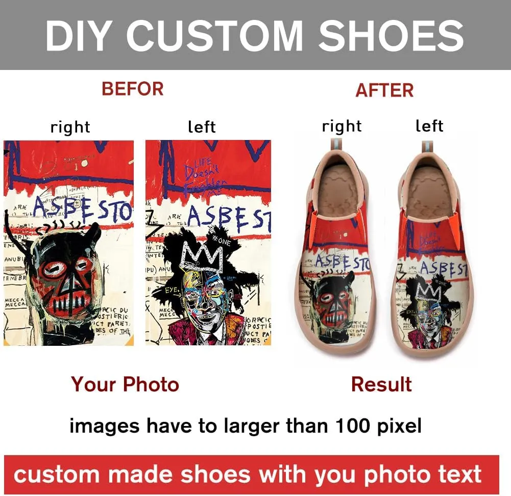 Womens Painted Travel Shoes - Loafers Abstract Art Flat Shoe Slip On Fashion Sneaker Ladies Casual Walking Shoes