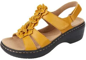 Womens Sandals Embroidered Anti-Slip Women's Open Toe Sandals Breathable Large Size Travel Slippers for Women