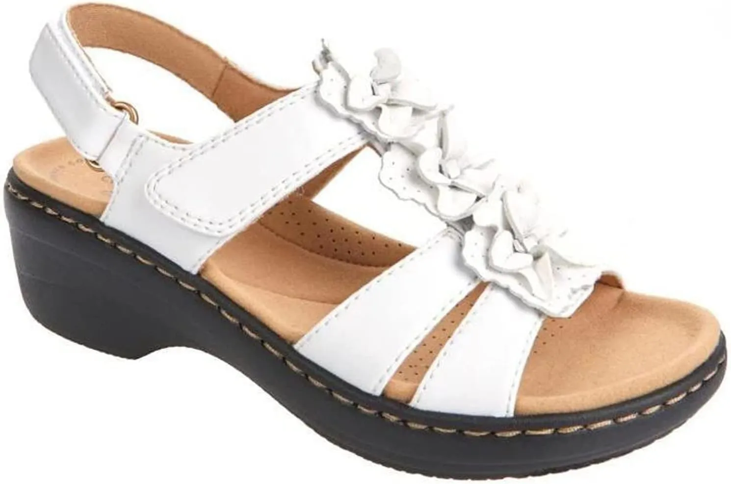Womens Sandals Embroidered Anti-Slip Women's Open Toe Sandals Breathable Large Size Travel Slippers for Women