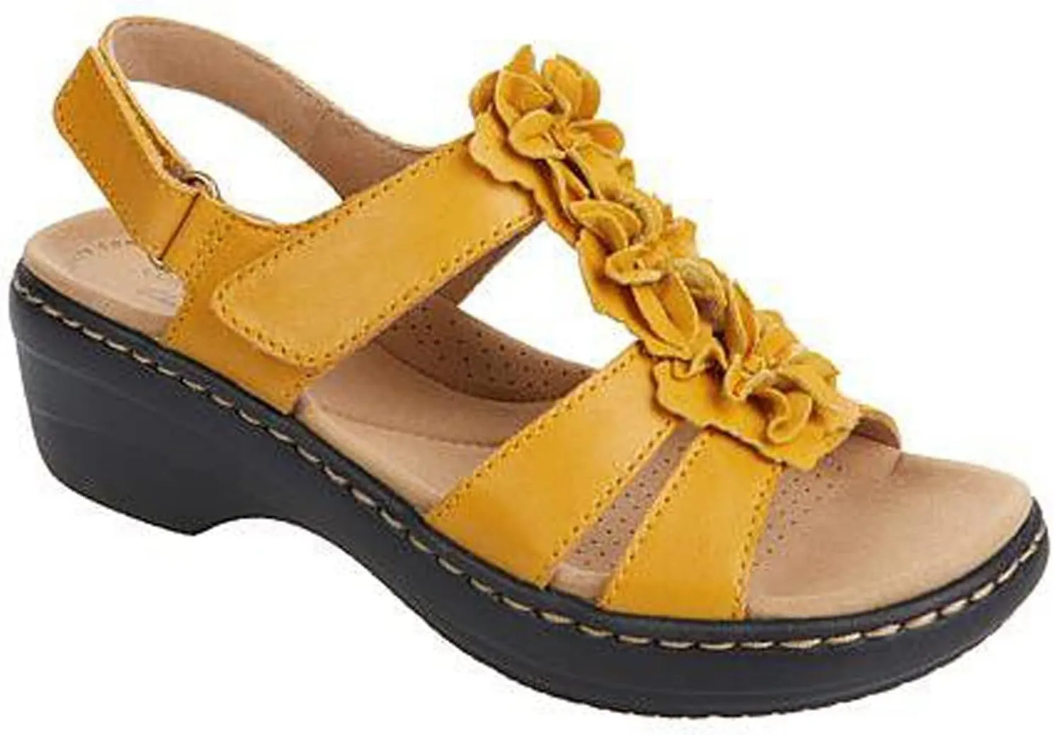 Womens Sandals Embroidered Anti-Slip Women's Open Toe Sandals Breathable Large Size Travel Slippers for Women