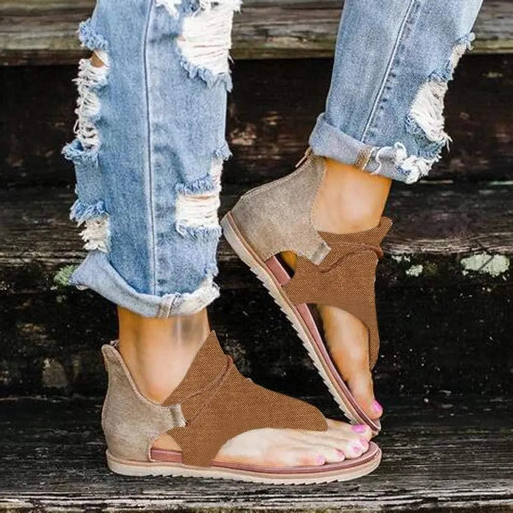 Women'S Sandals Tassel Ankle Boots, Retro Bohemian Sandals Beach Travel Shoes Clip Toe Flip Flops High Top Flat Casual Dressy Sandals