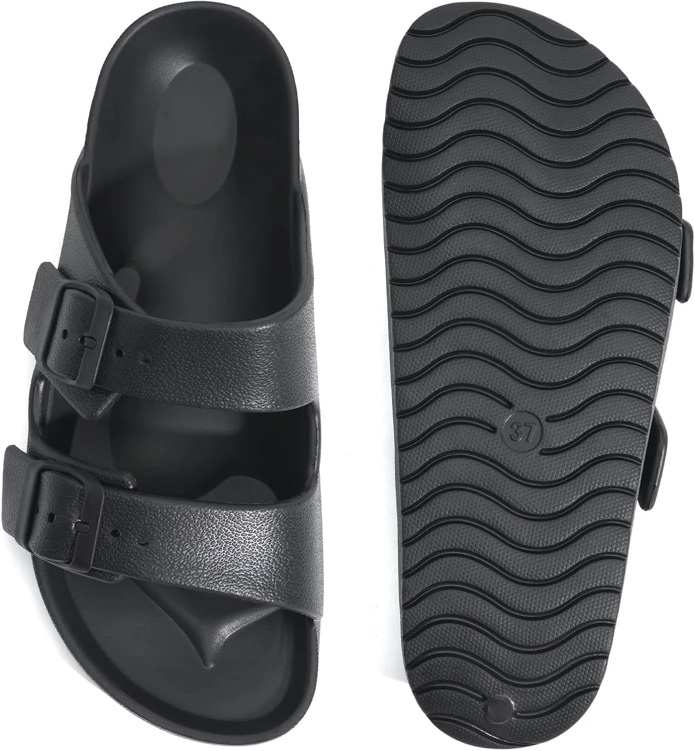 Womens Slide Sandals Arch Support Sandals Adjustable Strap Soft Sole Orthopedic Footbed Slides