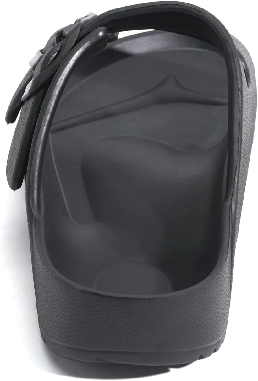 Womens Slide Sandals Arch Support Sandals Adjustable Strap Soft Sole Orthopedic Footbed Slides