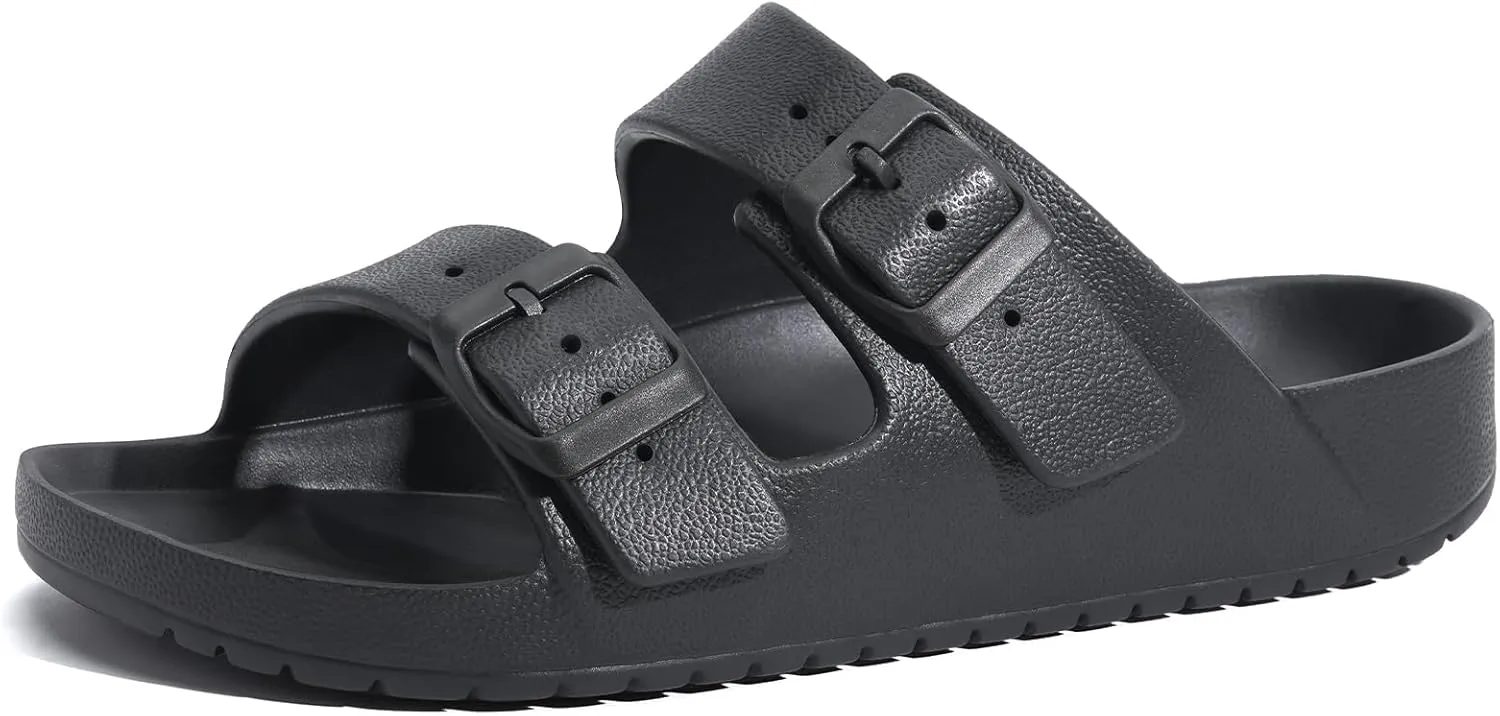 Womens Slide Sandals Arch Support Sandals Adjustable Strap Soft Sole Orthopedic Footbed Slides