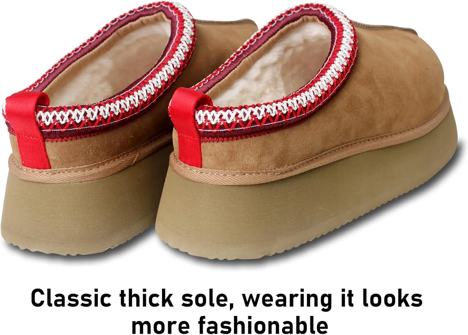 Women's Slippers Platform Mini Boots Winter Suede Short Ankle Boot Comfy Fur Fleece Warm Slippers Shoes For Outdoor