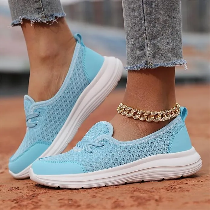 Women's Soft Sole Mesh Comfort Orthopedic Shoes -Breathable Slip-On Flat Walking Shoes,Walking Comfort