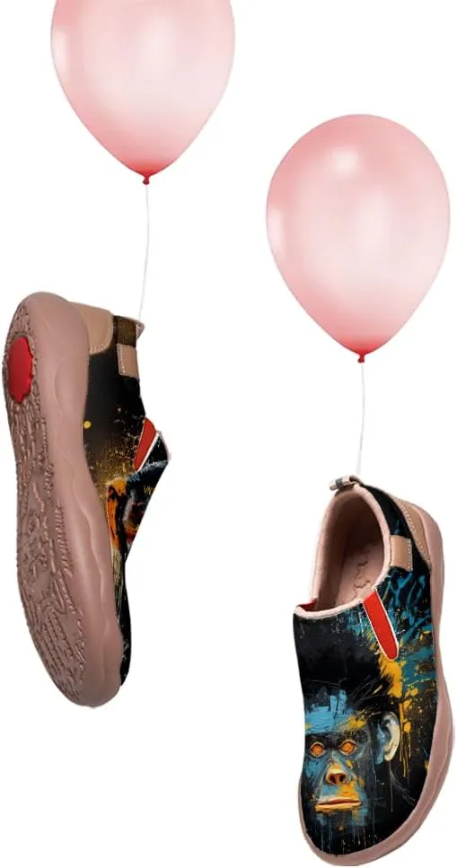 Women's Travel Shoes Painted Leather Slip On Sneakers Fashion Casual Loafers | Graffiti & Animal
