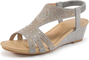 Womens Wedge Sandals Platform - Soft Open Toe Wedge Sandals Women Dressy Summer - Fashion Ladies Party Wedges