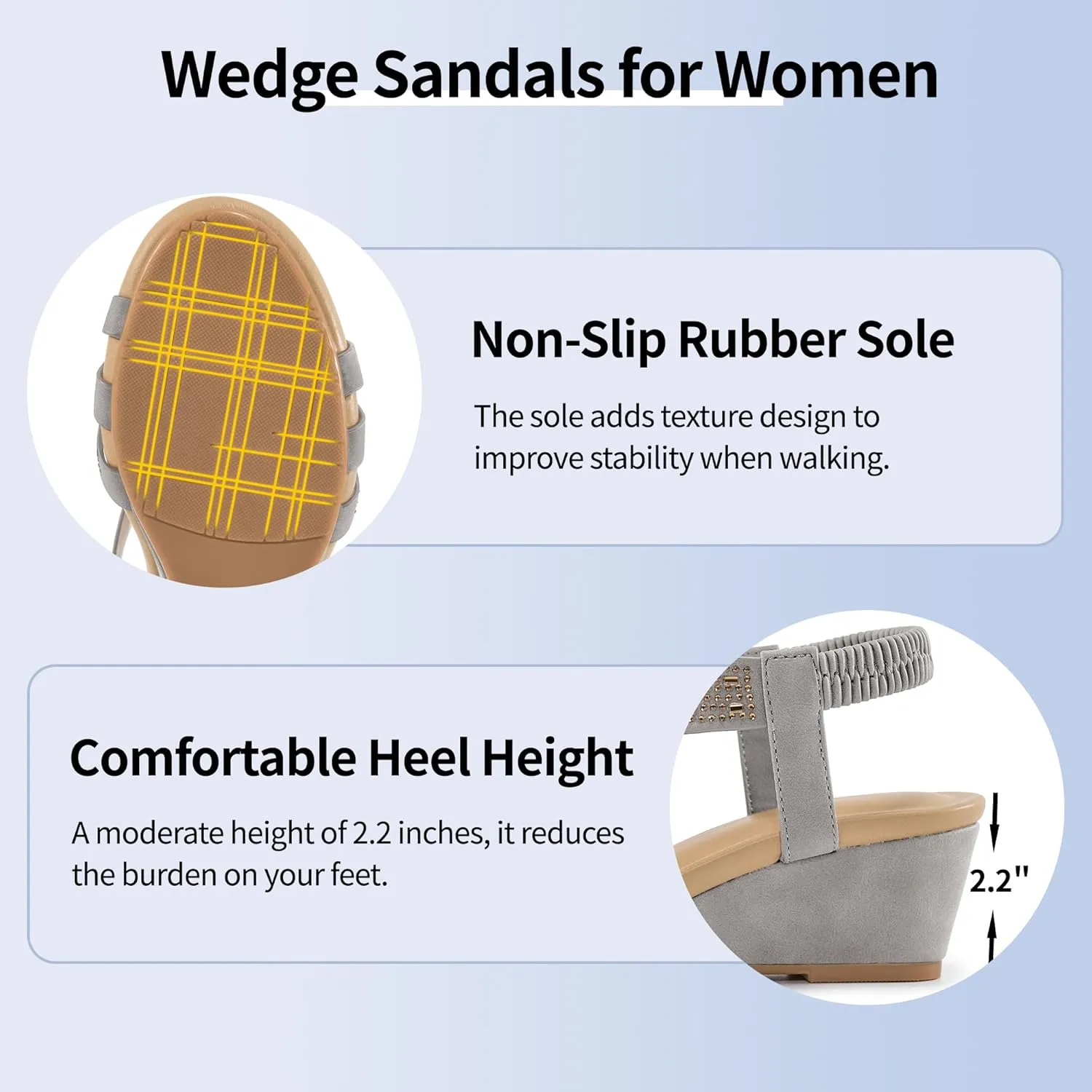 Womens Wedge Sandals Platform - Soft Open Toe Wedge Sandals Women Dressy Summer - Fashion Ladies Party Wedges