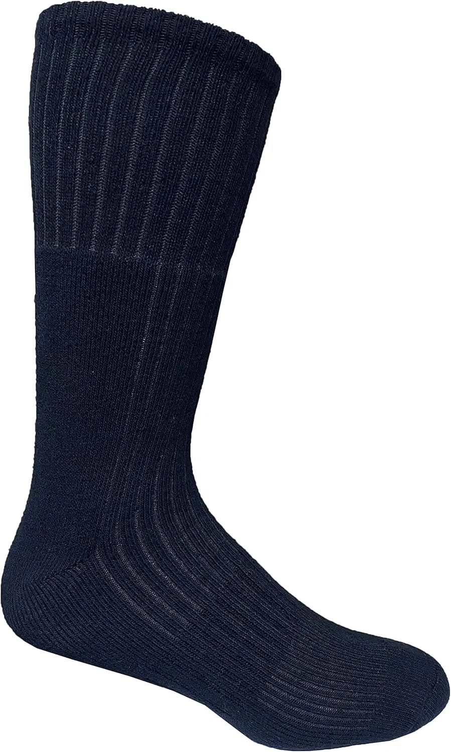 Yacht & Smith 6 Pairs Of Mens Military Grade Thick Padded Terry Lined Cotton Socks, Ribbed, Dry Wicking, Heavy Duty Crew Sock