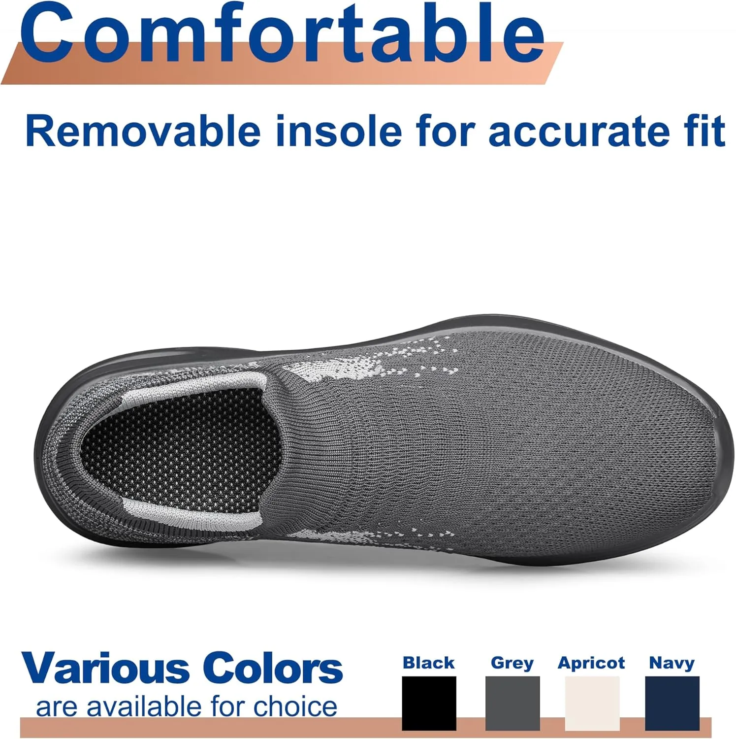 YHOON Mens Walking Shoes Slip on Lightweight Running Shoes Workout Athletic Tennis Shoes Gym Sneakers