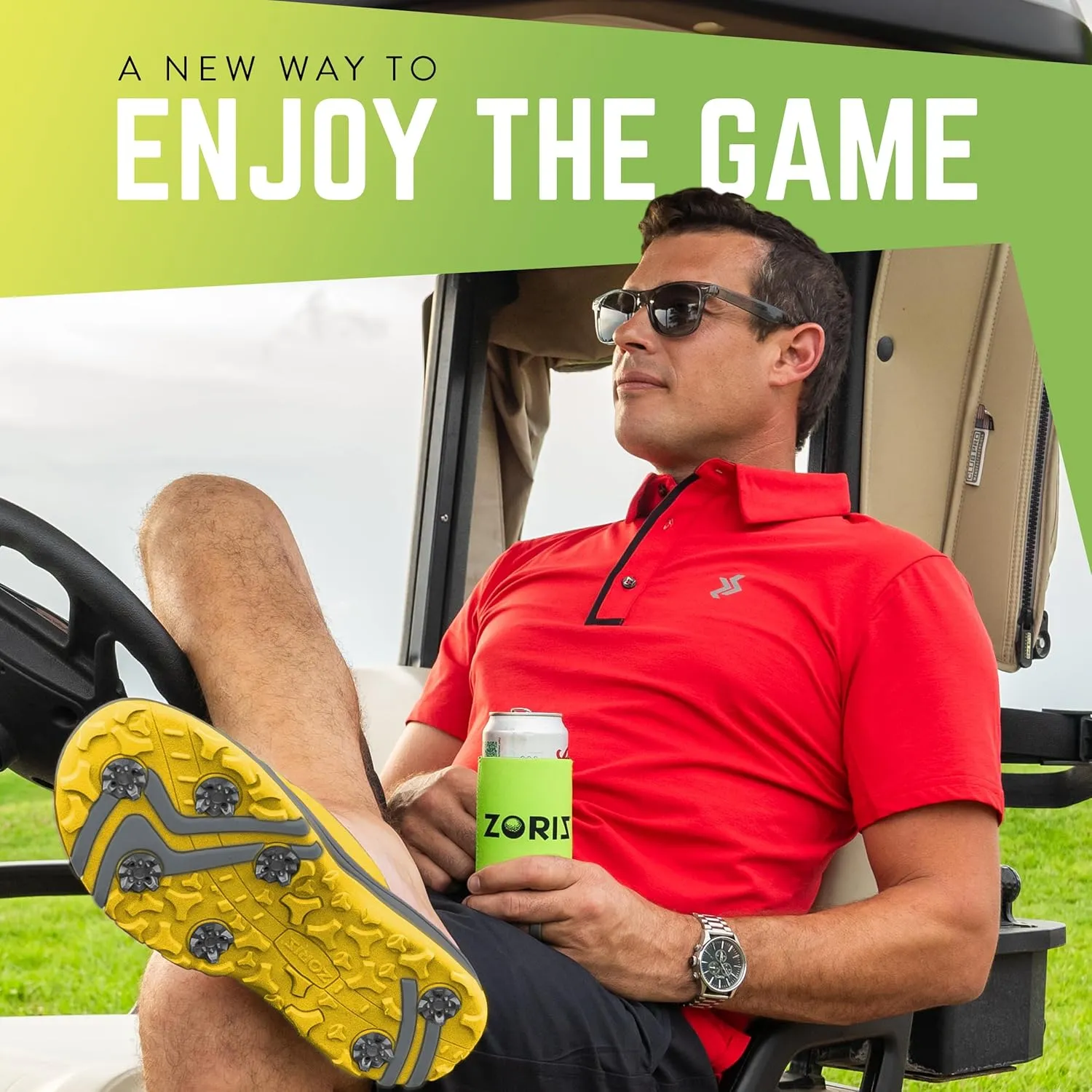 ZORIZ Next-GEN Golf Sandals for Women and Men, Golf Thong Flip Flops With Removable Soft Spikes, Golf Footwear With Deeper Heel Cup and Higher Sidewalls