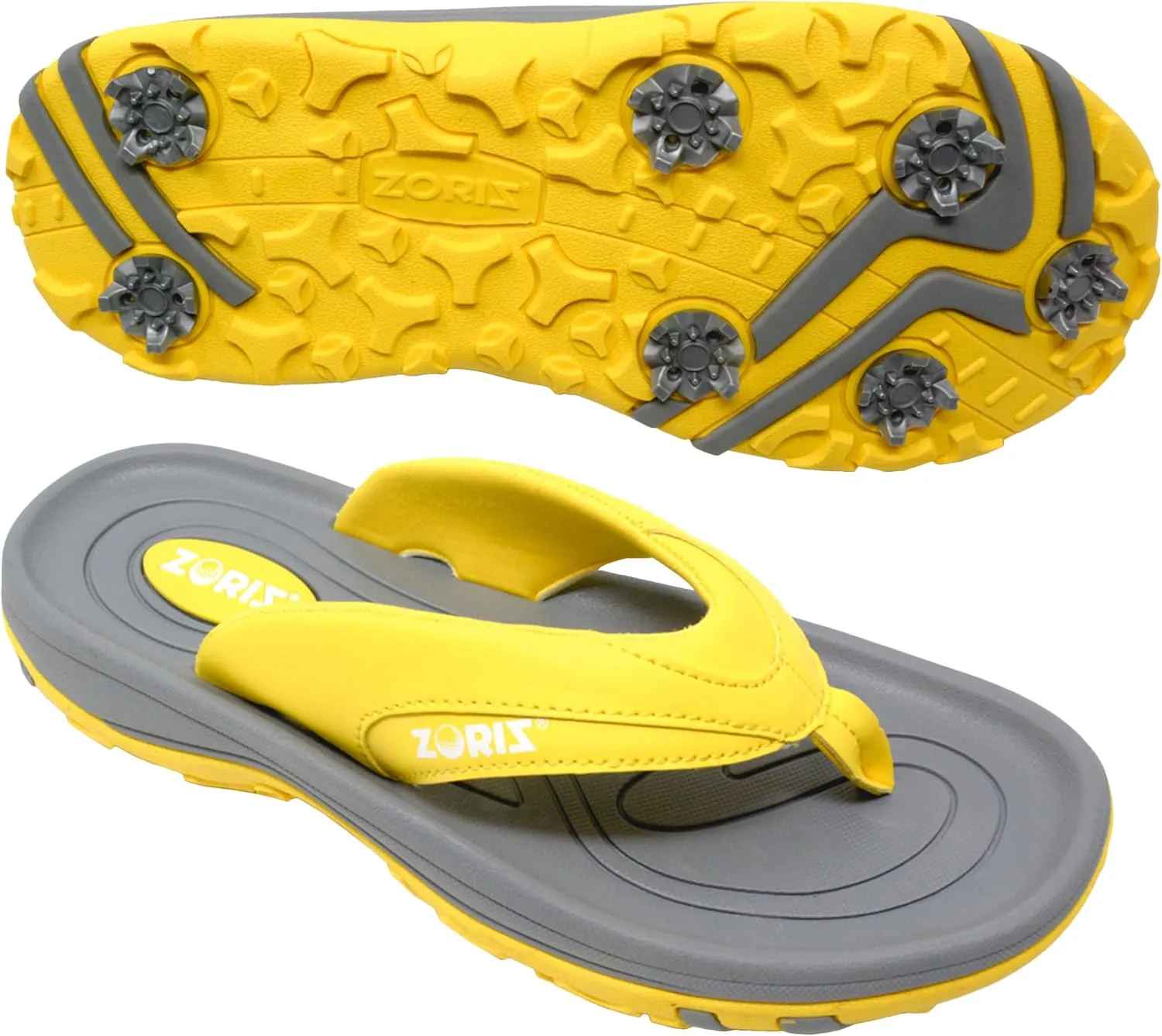 ZORIZ Next-GEN Golf Sandals for Women and Men, Golf Thong Flip Flops With Removable Soft Spikes, Golf Footwear With Deeper Heel Cup and Higher Sidewalls