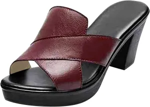 ZSpzx Wide Width Chunky Heels for Women Open Toe Hollow Out Orthopedic Slip On Block Sandals Ladies Low Heeled Casual Shoes Summer Comfortable Arch Support Footwear for Daily Wear